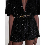 Ceinture en cuir et boucle mors