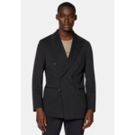 Veste Noire À Double Boutonnage En Nylon Stretch B Tech