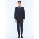 Veste de costume croisée en laine