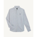 Chemise bleue & écrue