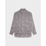 Chemise oversize Delina imprimée marine