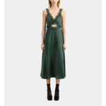 Robe Nuisette Longue Verte Avec Guipure Femme