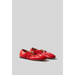 Ballerines cuir cœur doré