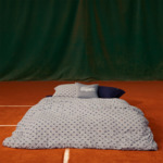 Lacoste - Taie d'oreiller en coton bleu, L Lacoste