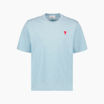 Ami Paris T-Shirt Bleu clair Ami de Coeur Rouge