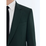 Costume ajusté en toile de laine unie