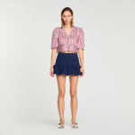 Chemise à rayures et volants