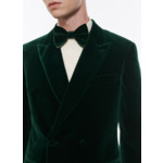 Veste de smoking croisée en velours