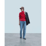 Pull Col Montant Tricolore Maille Perlée