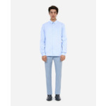 Chemise Formelle À Rayures Chevron Bleues Homme