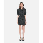 Robe Noire Courte À Pois Femme