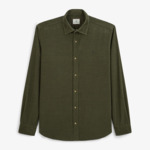 Chemise en velours vert militaire