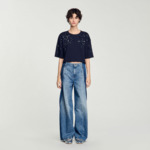 T-shirt à détails perlés