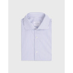 Chemise ajustée rayée bleue