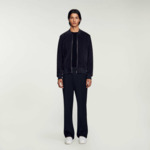 Blouson en cuir suédé