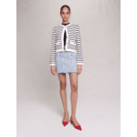 Cardigan en maille à rayures