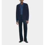 Cardigan En Laine Bleu Marine Homme