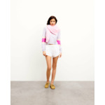 Pull Col Rond à Bandes