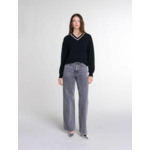 Pull en maille à col strassé