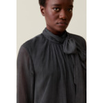 Blouse lavallière carreaux fluide