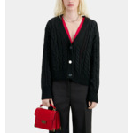 Cardigan Boutonne A Torsades Femme