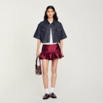 Mini short jupe en satin
