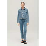Veste droite jean bleu