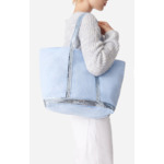 Cabas L Zippé En Lin Porté Epaule