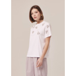 T-Shirt Taralove-Blanc en Coton