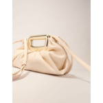 Clutch en cuir et poignée métal