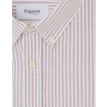 Chemise Gaspard rayée bordeaux