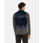 Gilet En Laine Mélangée Bleu Marine Homme