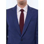 Costume ajusté en laine à chevrons