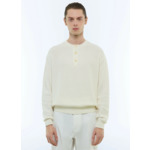 Pull col tunisien en coton et cachemire