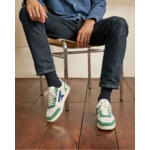 Baskets basses blanches & vertes