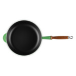 Sauteuse 28cm en fonte émaillée bambou avec manche en bois