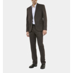 Veste De Costume À Rayures Marron Homme