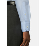 Chemise Bleu Clair En Coton Dobby Slim Fit