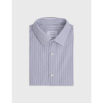 Chemise semi-ajustée rayée marine