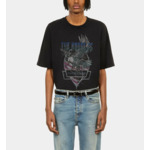 T-Shirt Noir Avec Sérigraphie Chaos Eagle Homme