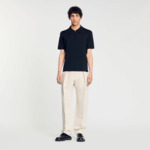 Polo en maille à col zippé