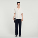 Chemise en maille à fleurs