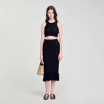 Jupe midi en maille
