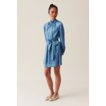 Robe fluide col lavallière noir