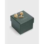 Boutons de manchette double nœuds dorés