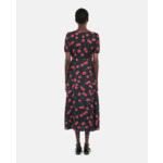 Robe Longue Imprimé Cerise Avec Boutonnage Femme