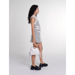 Jupe courte en maille à rayures