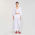 Jupe longue en popeline