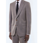 Costume ajusté en laine à chevrons