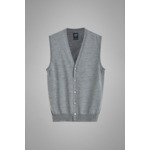 Gilet Gris En Laine Mérinos